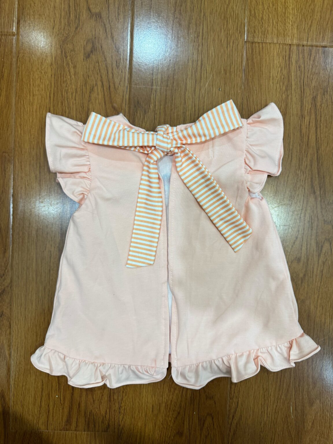 Coastal Halloween Hand French Knot Girl Bow Back Bloomer Set Ambabie