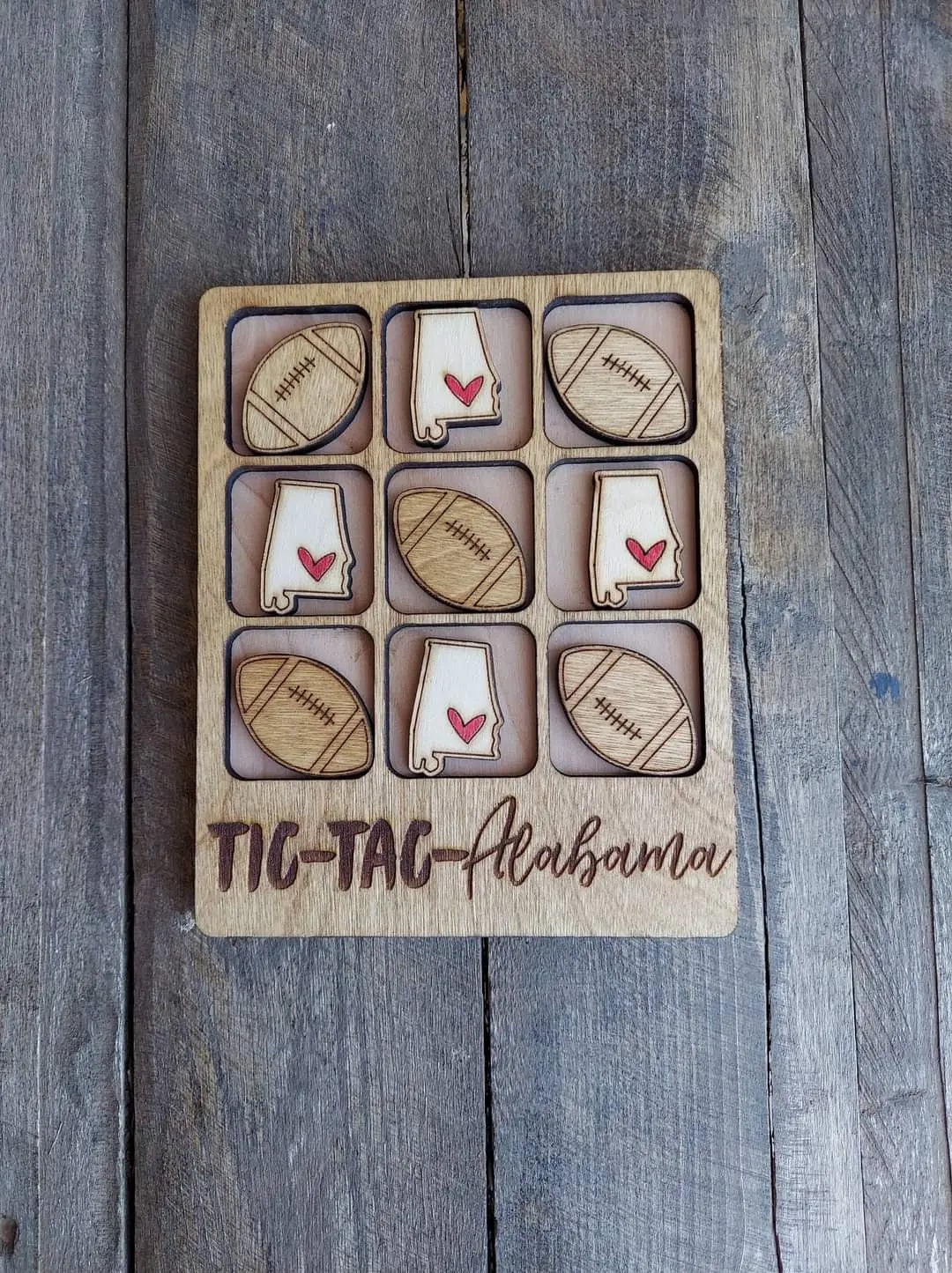 Alabama Tic Tac Toe Board redneck candles