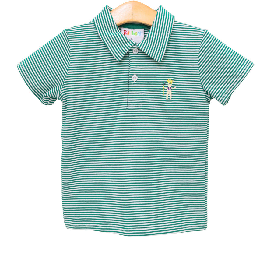King Cake Baby Polo Smock Candy
