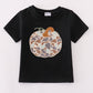 Black Camouflage Pumpkin Applique Boy Top Honeydew
