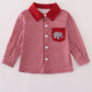 Alabama Roll Tide Embroidery Button Down Shirt Honeydew