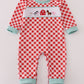 Red Farm Smocked Boy Romper Honeydew