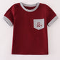 Maroon Mississippi Embroidery Top Honeydew