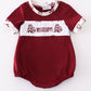 Maroon Mississippi Embroidery Boy Bubble Honeydew