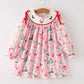 Winter Christmas Smocking Embroidery Colorful Girl Dress Rylee Faith