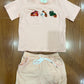 Coastal Halloween French Knot Boy Short Set Ambabie