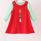 Red Gingerbread Tree Embroidery 2 Pc Dress Set Honeydew