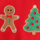 Red Gingerbread Tree Embroidery 2 Pc Pants Set Honeydew