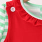 Red Gingerbread Tree Embroidery 2 Pc Dress Set Honeydew