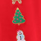 Red Gingerbread Tree Embroidery 2 Pc Dress Set Honeydew