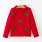 Christmas Tree Red Mockneck Girl Sweater Pullover Rylee Faith