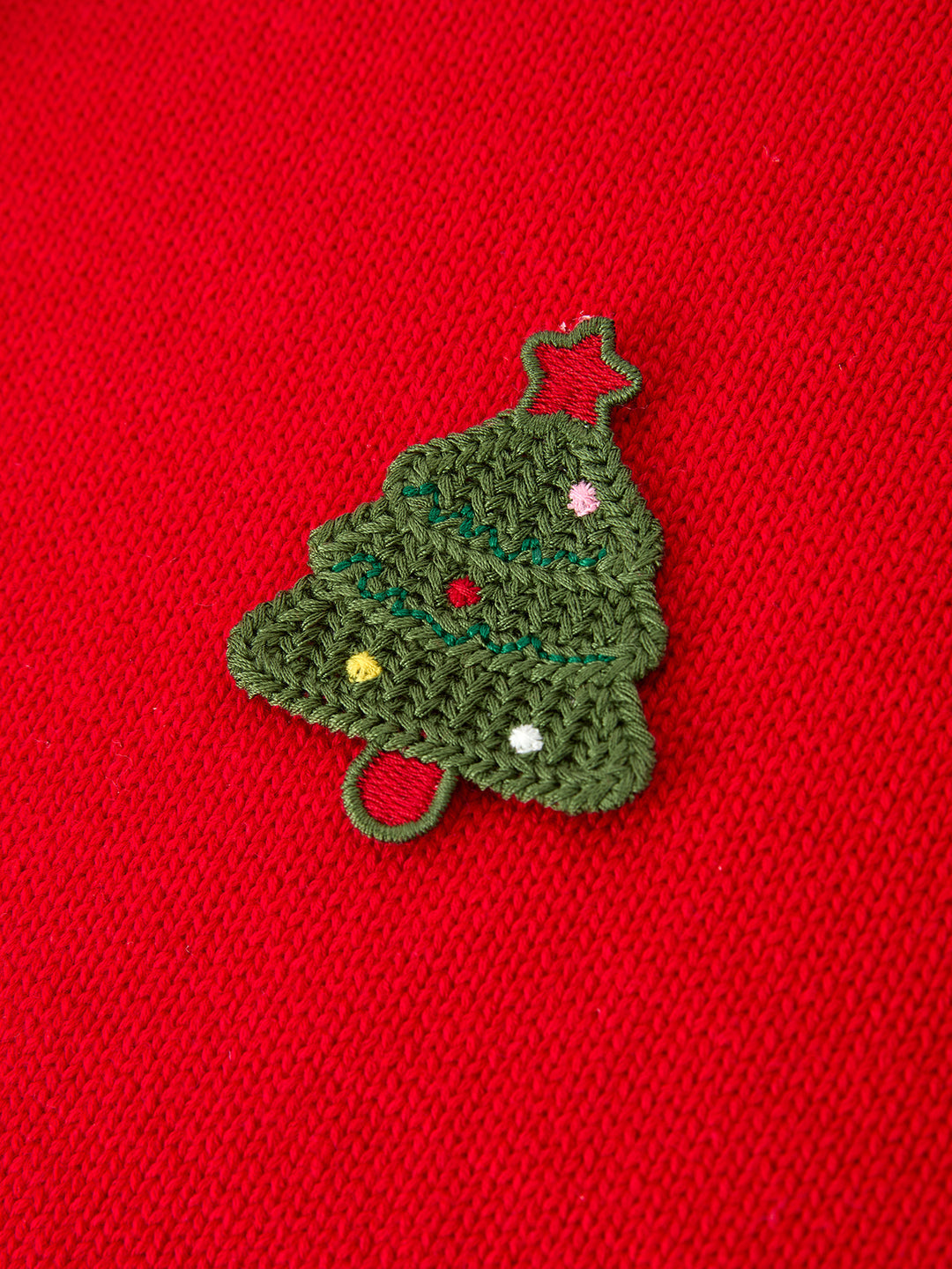 Christmas Tree Red Mockneck Girl Sweater Pullover Rylee Faith