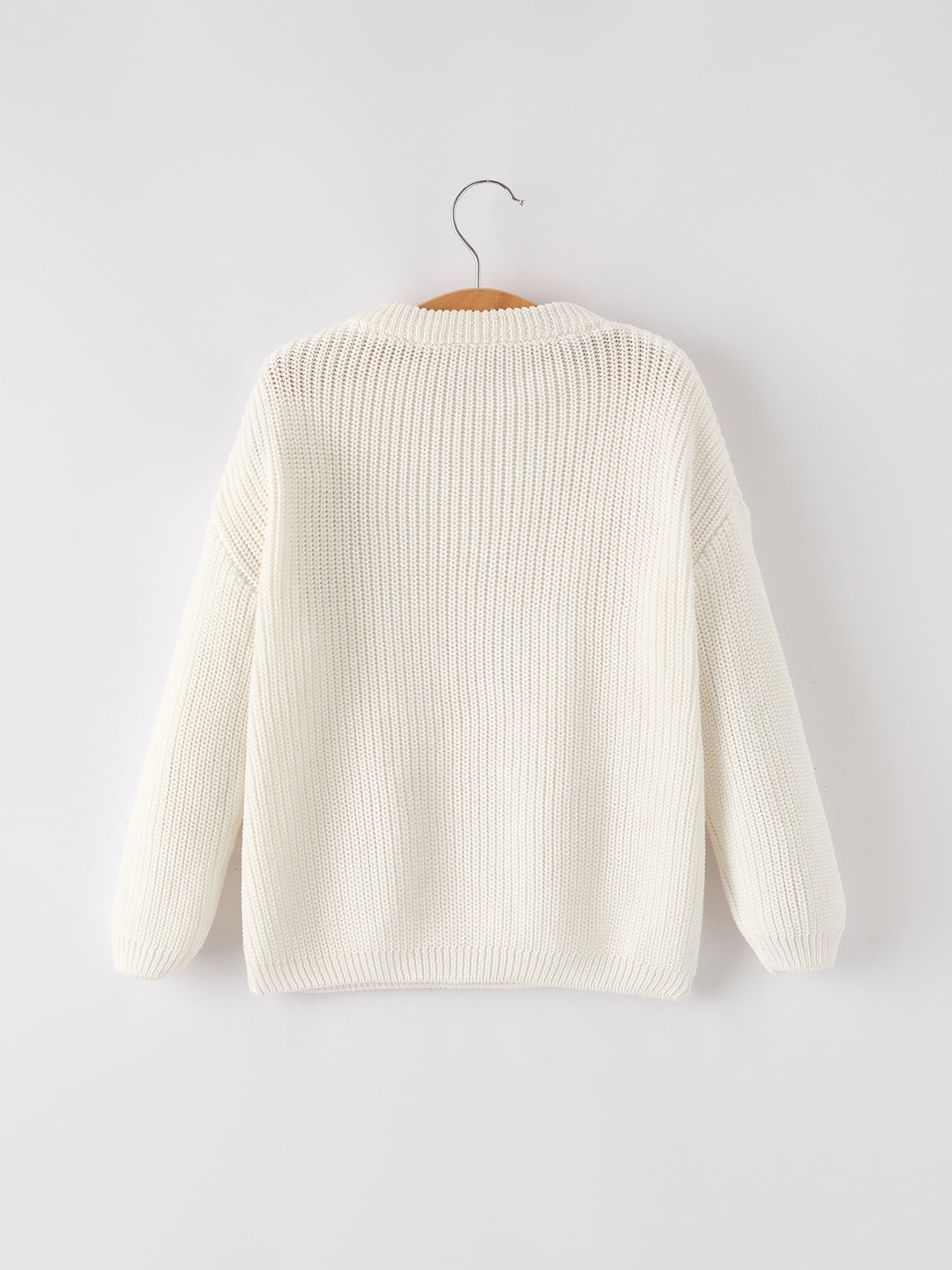 Mommy and Me White Red Bow Sequin Jolly Girl Sweater Pullover Rylee Faith