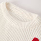 Mommy and Me White Red Bow Sequin Jolly Girl Sweater Pullover Rylee Faith