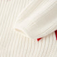 Mommy and Me White Red Bow Sequin Jolly Girl Sweater Pullover Rylee Faith