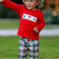 Christmas Plaid Santa Embroidered Machine Smocked Boys Pants Set Rylee Faith