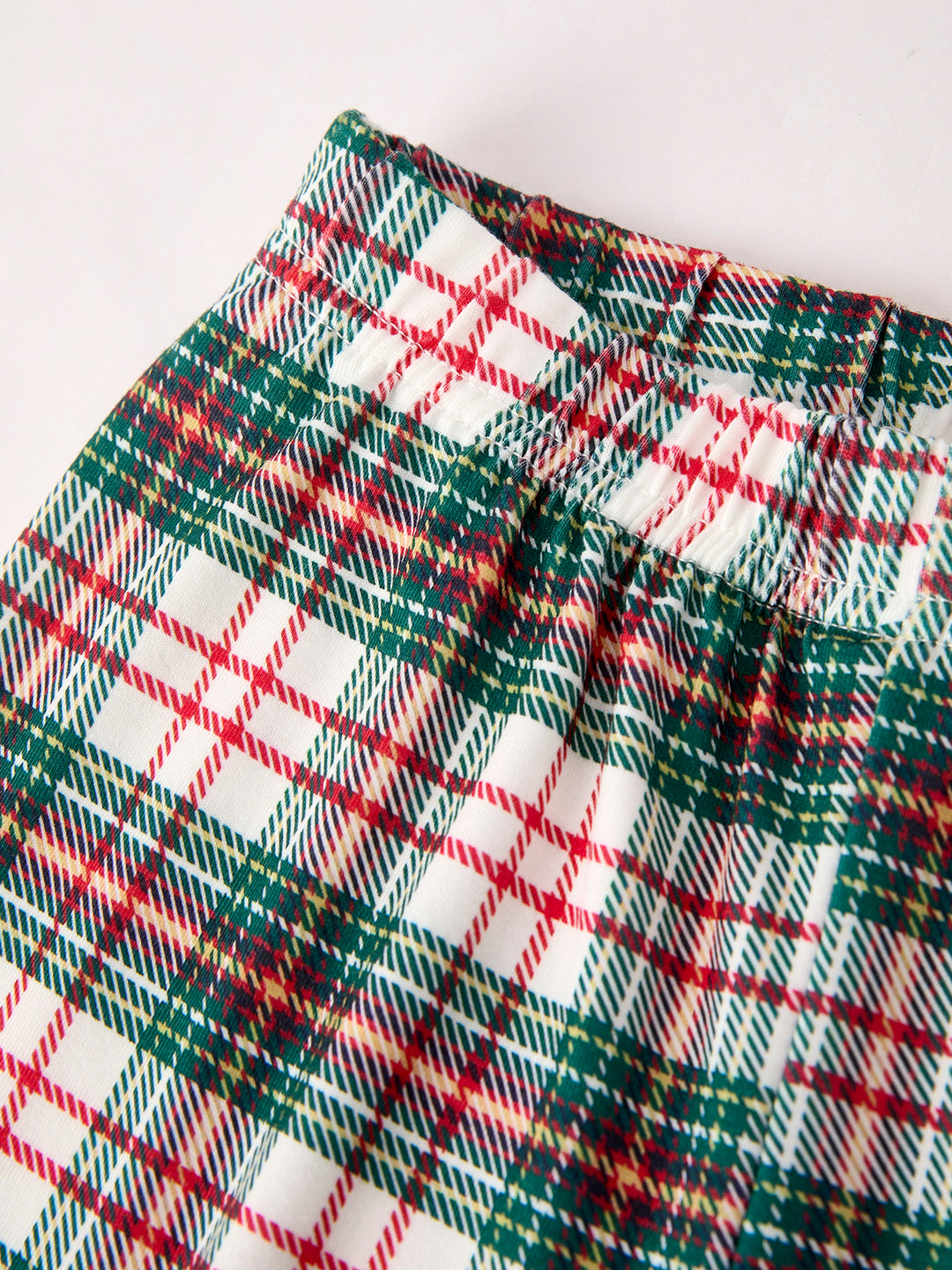 Christmas Plaid Santa Embroidered Machine Smocked Boys Pants Set Rylee Faith