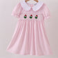 Pink Mean One Embroidery Girls Dress Honeydew