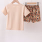 Camouflage Crab Applique Boy Short Set Honeydew