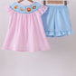 Pink Seersucker Animal Smocked Ruffle Shorts Set Honeydew