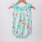 Blue Sailboat Print Ruffle Bubble Honeydew