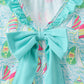 Blue Sailboat Print Ruffle Shorts Set Honeydew