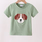 Green Stripe Puppy French Knot Shirt Honeydew