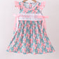 Pink Floral Mommy's Girl Embroidery Ruffle Dress Honeydew