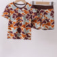 Camouflage Print Bamboo Pajama Set Honeydew