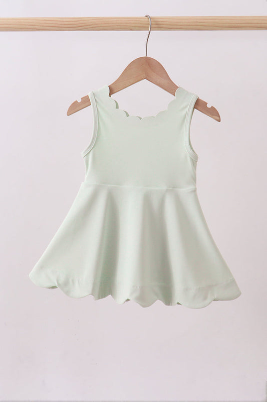 Sage Scalloped Active Dress Honeydew