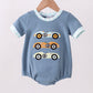Blue Racing Car Applique Bubble Honeydew