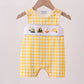 Yellow Plaid Engineering Vehicle Embroidery Plaid JonJon Honeydew