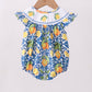 Lemon Smocked Ruffle Romper Honeydew