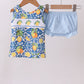 Lemon Smocked Ruffle Bloomer Set Bow Back Honeydew