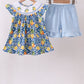 Lemon Smocked Ruffle Shorts Set Honeydew