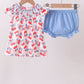 Blue Cherry Smocked Bloomer Set Honeydew