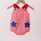 Red Stripe Applique Bubble Honeydew