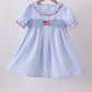 Blue Flag Smocked Ruffle Dress Honeydew