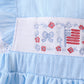 Blue Flag Smocked Jacquard Ruffle Dress Honeydew