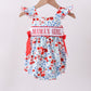 Red Floral Mama's Girl Embroidery Bubble Honeydew
