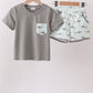 Gray Shark Knit Set Honeydew