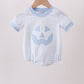 Blue Gingham Applique Jack-O-Lantern Boy Bubble Honeydew