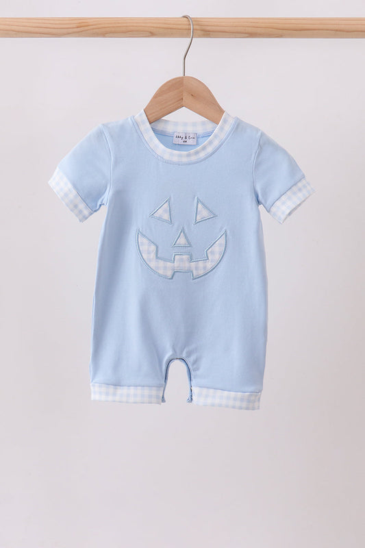 Blue Applique Jack-O-Lantern Boy Jonjon Honeydew