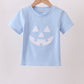 Blue Applique Jack-O-Lantern Boy Shirt Honeydew