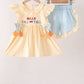 Yellow Hello Fall Y'all Girl Shorts Set Honeydew