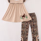 Camoflauge Hound Embroidery Girl 2 Pc set Honeydew