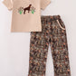 Camoflauge Hound Embroidery Boy 2 Pc set Honeydew
