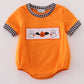 Orange Halloween Pumpkin Ghost Embroidery Bubble Honeydew