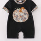 Black Camo Pumpkin Romper Honeydew