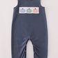 Blue Embroidery Three Pumpkins Boy JonJon Honeydew
